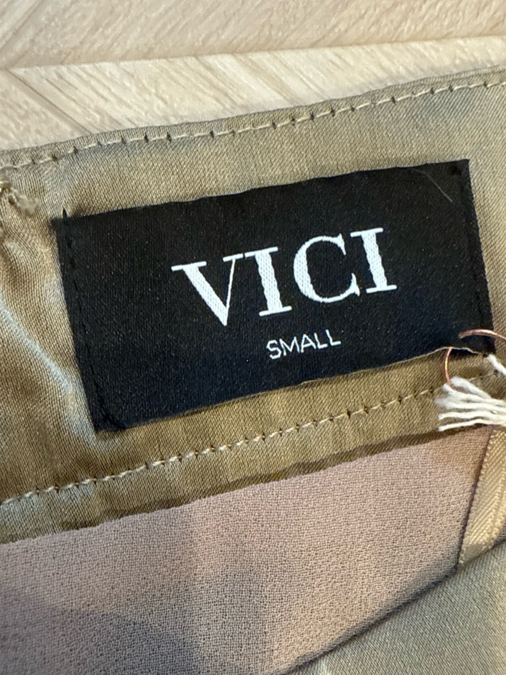 VICI golden Satin A-Line Maxi Skirt - Picture 3 of 4